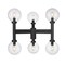 Z-Lite Laurent Outdoor Post Mount Fixture, 6-Light, 30 In.W x 27 In.H, Black/Clear Seedy 599MP6-BK - alternate 2